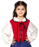 Girls Reversible Wench Bodice (Decorated)