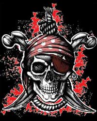 Hanging Pirate T-shirt (Black)