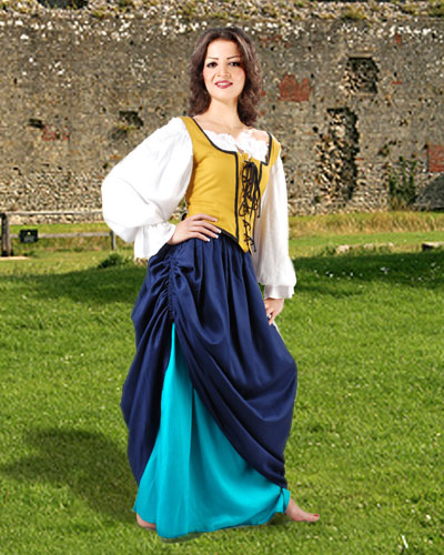 Double-Layer Medieval Skirt - Click Image to Close