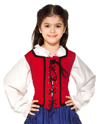 Girls Reversible Wench Bodice (Decorated) - Click Image to Close