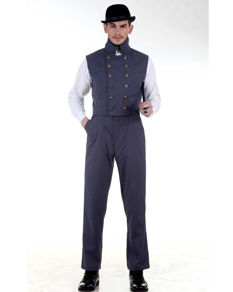 Gentlemen Classic Victorian Pants-Grey - Click Image to Close