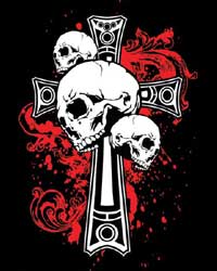 Bloody Cross & Skull T-shirt (Black)