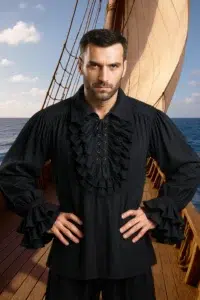 Captain Charles Vane Pirate Shirt Black