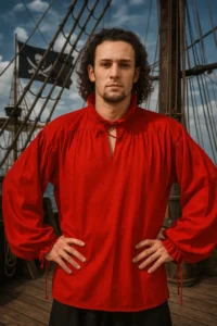 David Herriot Pirate Shirt Red