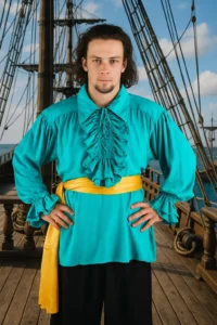 Captain Charles Vane Pirate Shirt Hunter Green