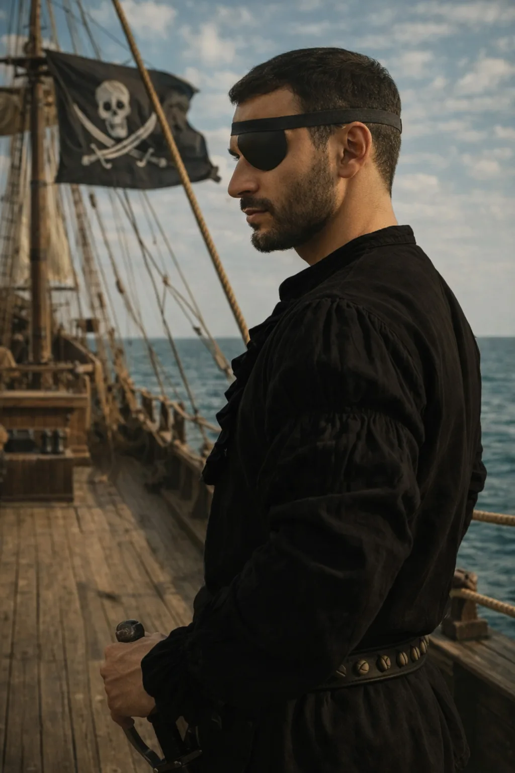 Buccaneer Pirate Shirt Black Hover