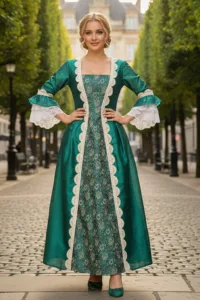 Queen Charlotte Dress Forest Green