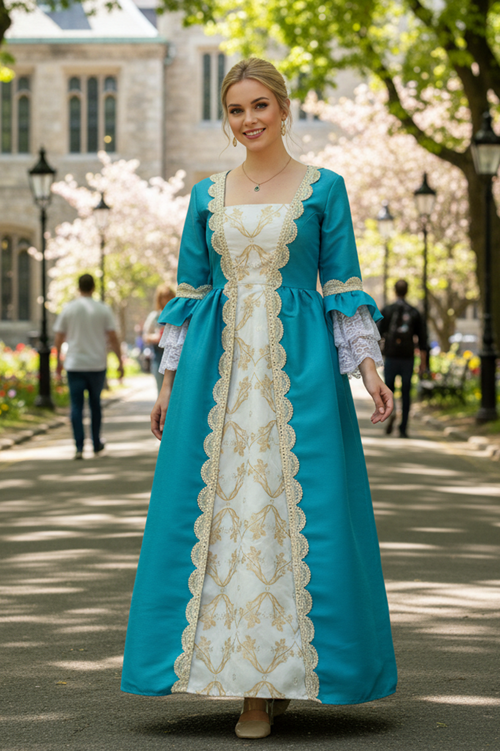 princess polly baby blue dress Daphne Bridgerton Top Daphne Bridgerton Iconic Blue Lace Dress TV Show ' Bridgerton'