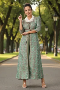 Lady Mary Dress with Net Collar Mint Green (96)