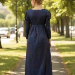 Penelope Featherington Dress Royal Blue (98) with Deep Hood for Reenactment