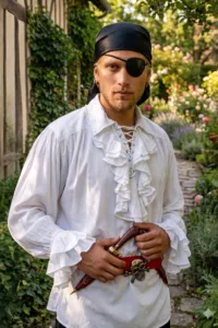 Captain Charles Vane Pirate Shirt White