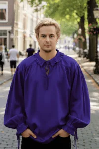David Herriot Pirate Shirt Royal blue