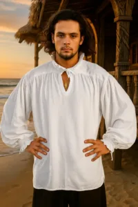 David Herriot Pirate Shirt White