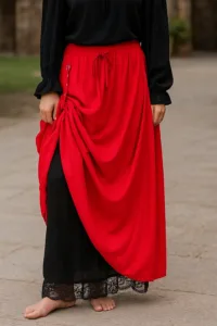 Double-Layer Renaissance LARP Skirt – Red