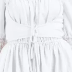 Women’s Wisteria Wonder Dress White with Deep Hood for Reenactment