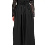 Women’s Wisteria Wonder Dress Black with Deep Hood for Reenactment