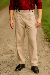 Men's Steampunk Architect Pants  – Beige