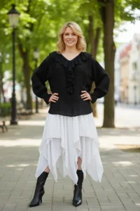 Ashaki Renaissance Maxi Skirt – White