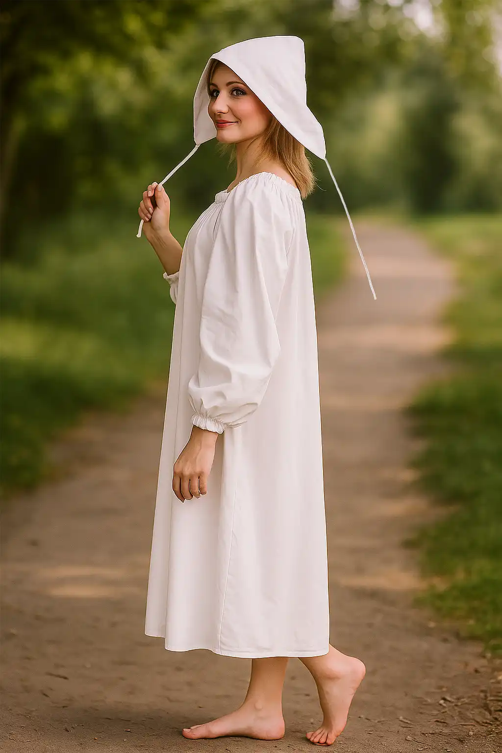 white cotton peasant dress white pintuck peasant shirt dress – garygraham422 main image 1