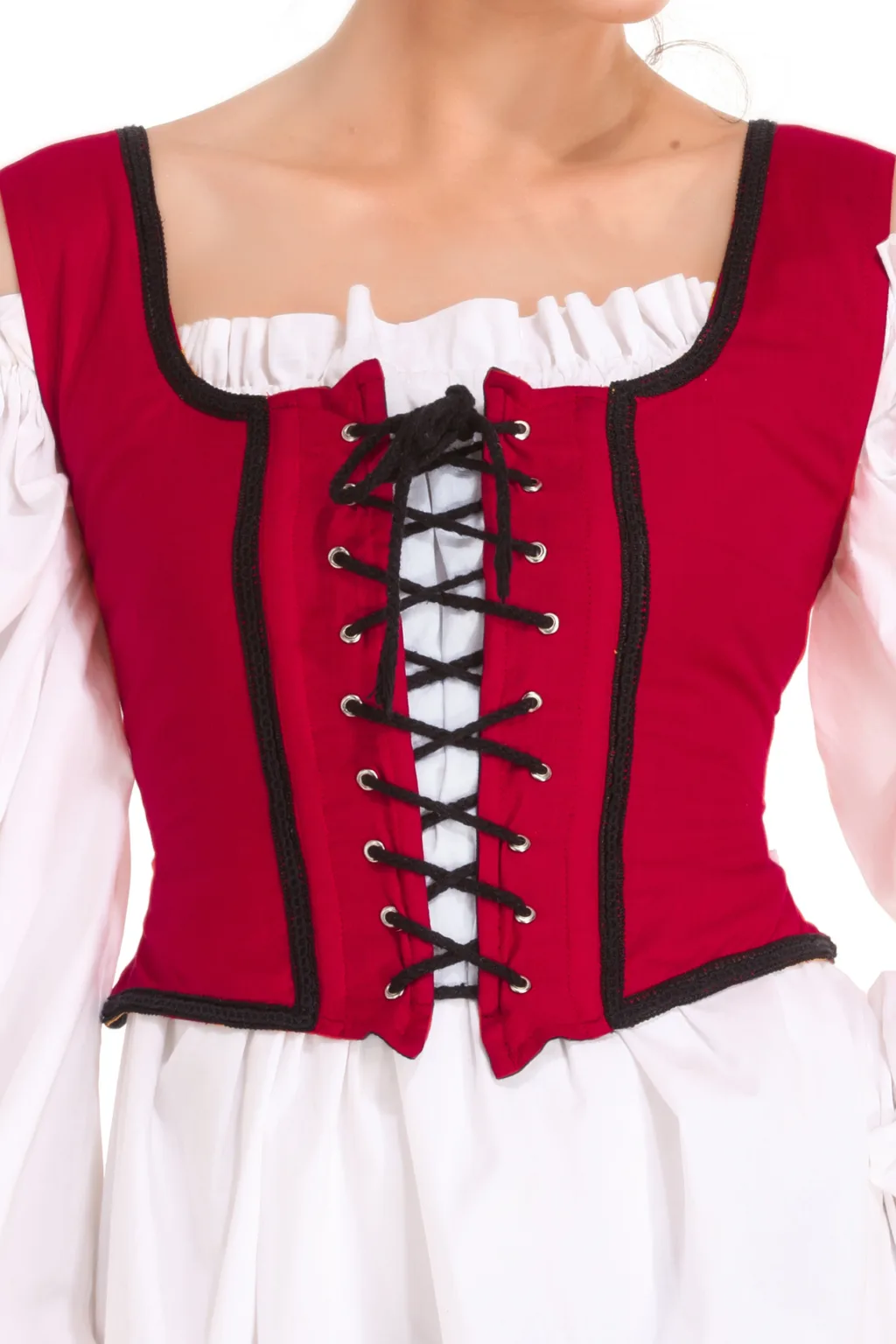 Reversible Wench Bodice (Decorated) Red Hover