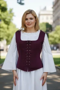 Renaissance Noble Bodice (Reversible) Aubergine