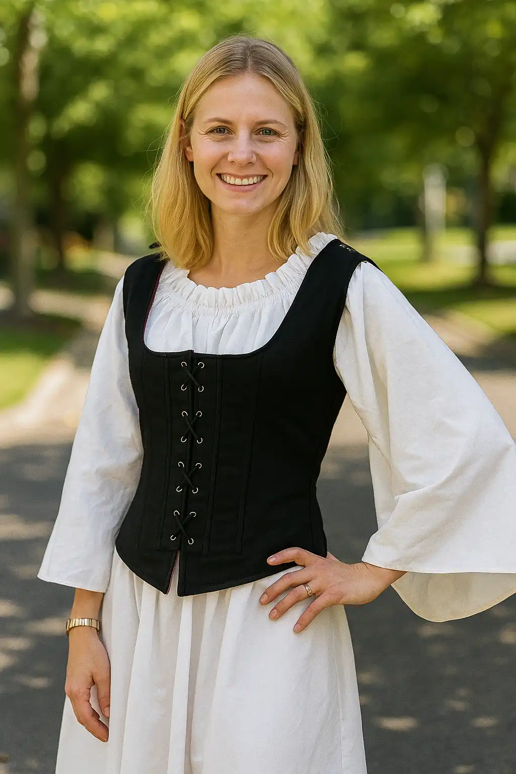 black moo moo dress Renaissance women's Costume - Medieval Dress - Sorceress - Fantasy - Brocade Bodice - 3 Piece Witch Cosplay