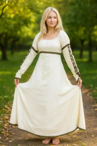 Women’s Medieval Forest Princess Dress – Off White