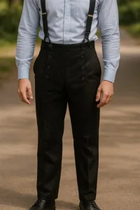Men's Steampunk Architect Pants  – Black