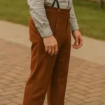 Men’s Steampunk Architect Pants  – Chocolate with Deep Hood for Reenactment