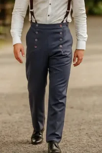 Men's Steampunk Architect Pants  – Grey