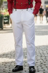 Men's Steampunk Steampunk Classic Pants – White