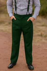 Men's Steampunk Classic Victorian Men's Trouser – Bottle  Green