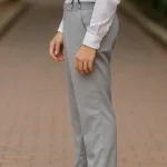 Men’s Steampunk Classic Victorian Men’s Trouser  – Silver with Deep Hood for Reenactment