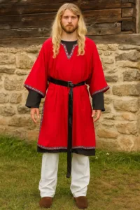 Viking Snorre Tunic – Men’s – LARP & Fantasy Role Play Events – Red