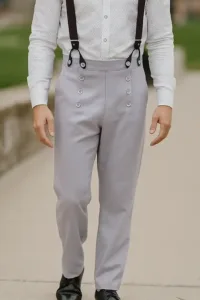 Men's Steampunk Architect Pants  – Silver