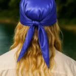 Men’s Pirate Large Sash – Satin – Blue with Deep Hood for Reenactment