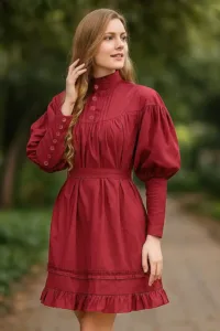 Women’s Lolita Pintuck Dress Red