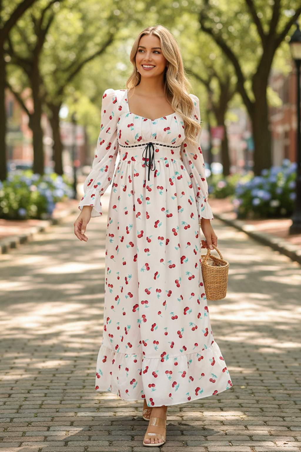 Women's Meadowlark Cottagecore Dress White | TudorDressing