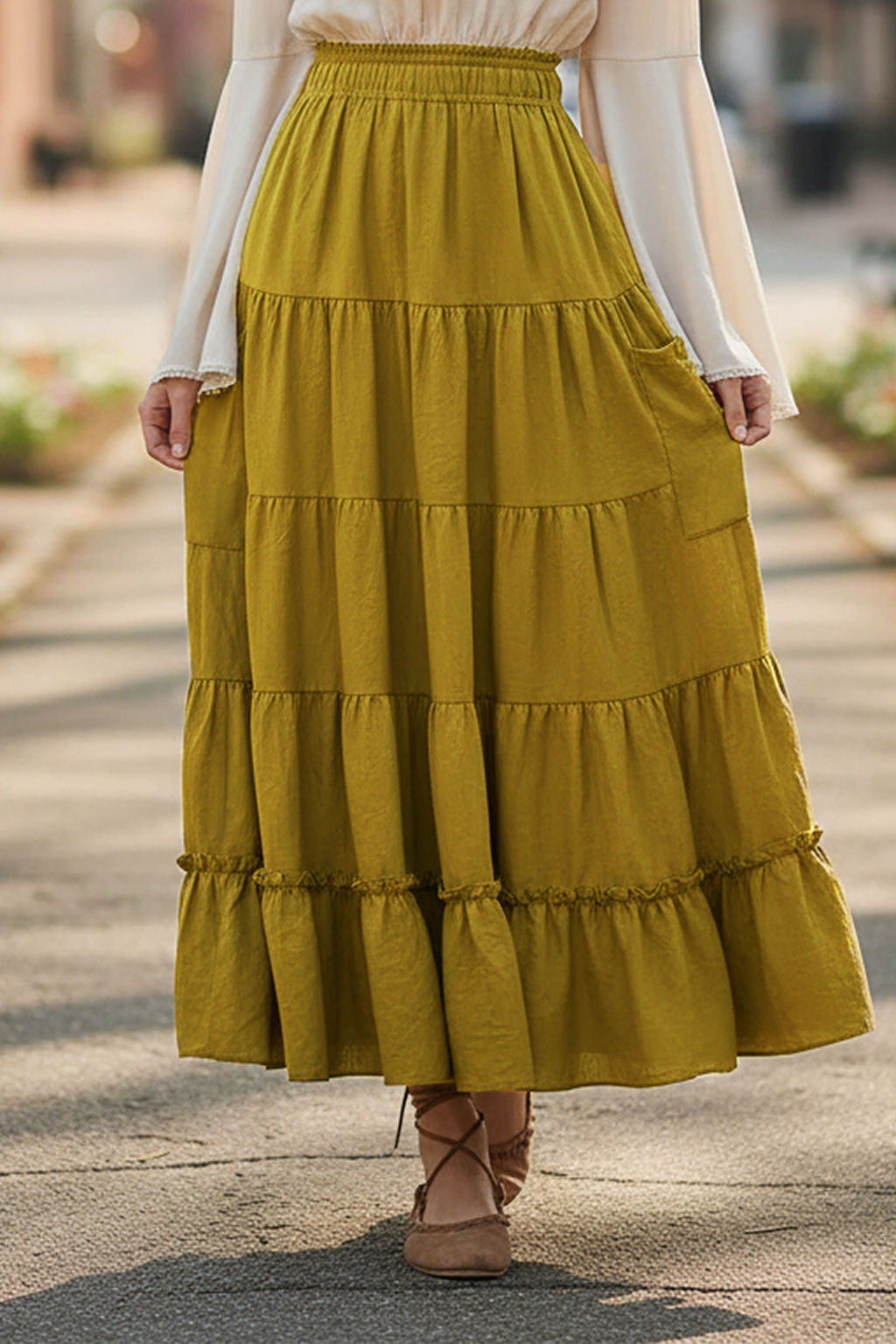 Enchanted Twilight Medieval Skirt – Gold