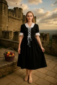 Women’s Steampunk Elise Dress – Black
