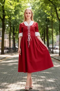 Women’s Steampunk Elise Dress – Red