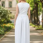 Women’s Twilight Bloom Dress White with Deep Hood for Reenactment