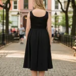Women’s Thistle Haven Dress Black with Deep Hood for Reenactment