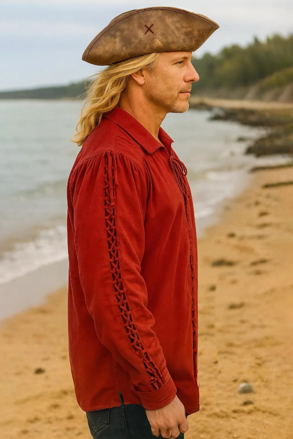 Patrickson Pirate Shirt Red Hover