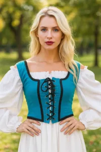 Reversible Wench Bodice (Decorated) Hawaiian Ocean
