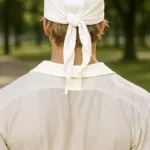 Men’s Pirate Large Sash – Satin – White with Deep Hood for Reenactment