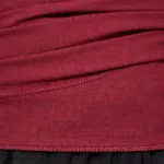 Men’s Pirate Triangle Bandana – Red Linen Head Scarf with Deep Hood for Reenactment