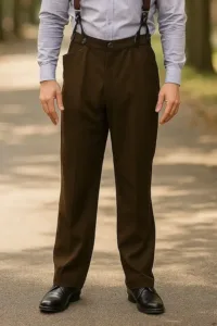 Men's Steampunk Classic Victorian Men's Trouser  – Expresso